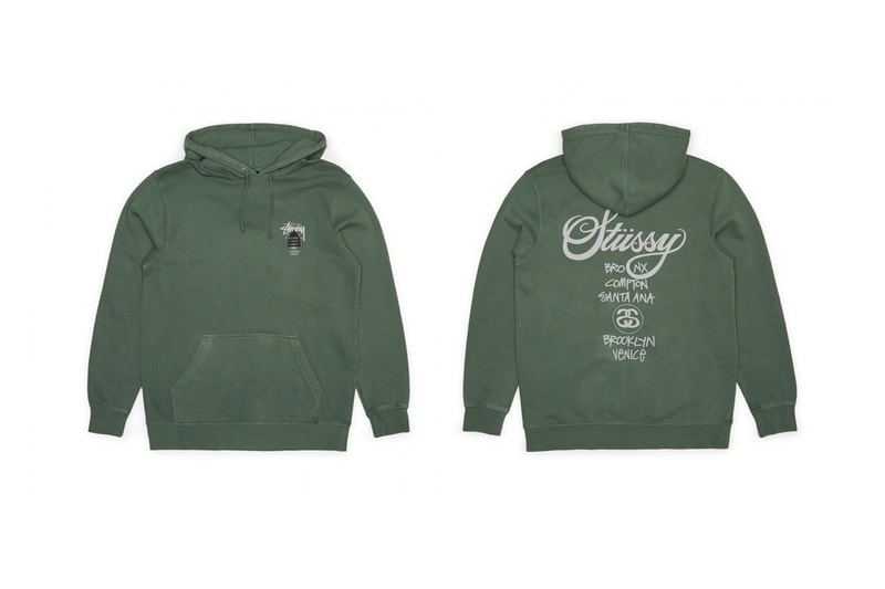 STÜSSY - DSM World Tour Hoodie - (Green)  Dover Street Market E-Shop –  DSMS E-SHOP