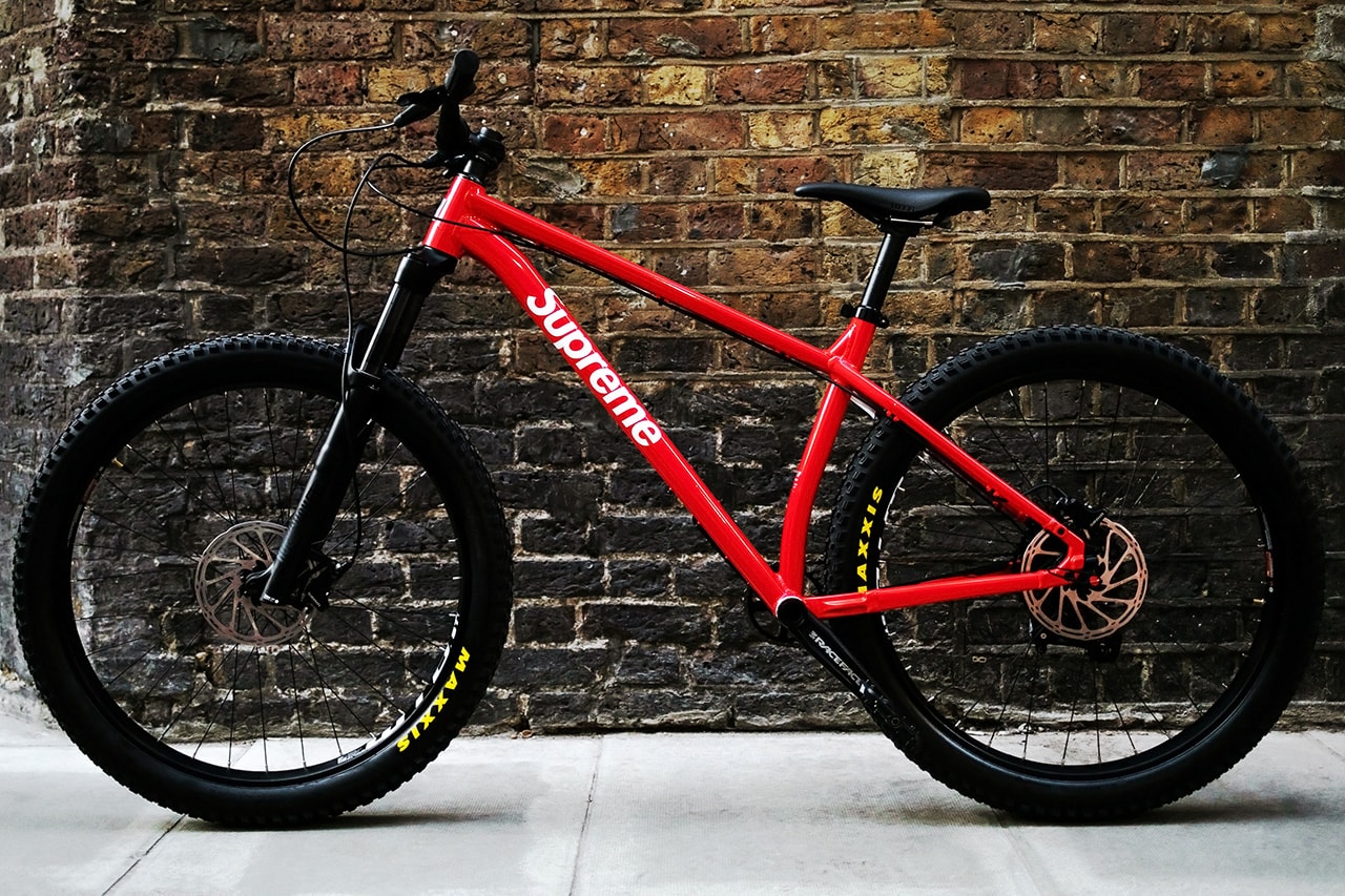 Supreme Santa Cruz Chameleon 27.5"+ Complete Mountain Bike red logo black tires frame