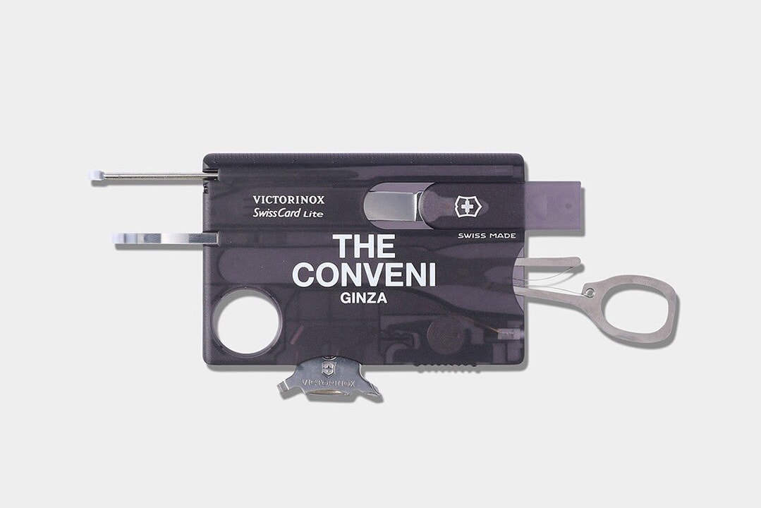 the conveni victorinox swiss card light release multitool survival kit
