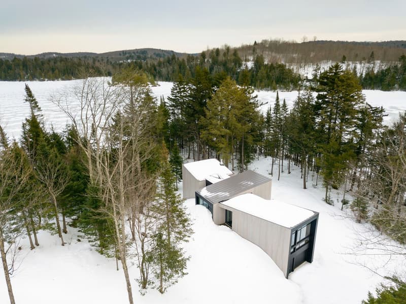 yh2 triptych house architecture wentworth nord canada house info lake information details pics pictures picture Laurentian Mountains image images shots Sylvain Letourneau