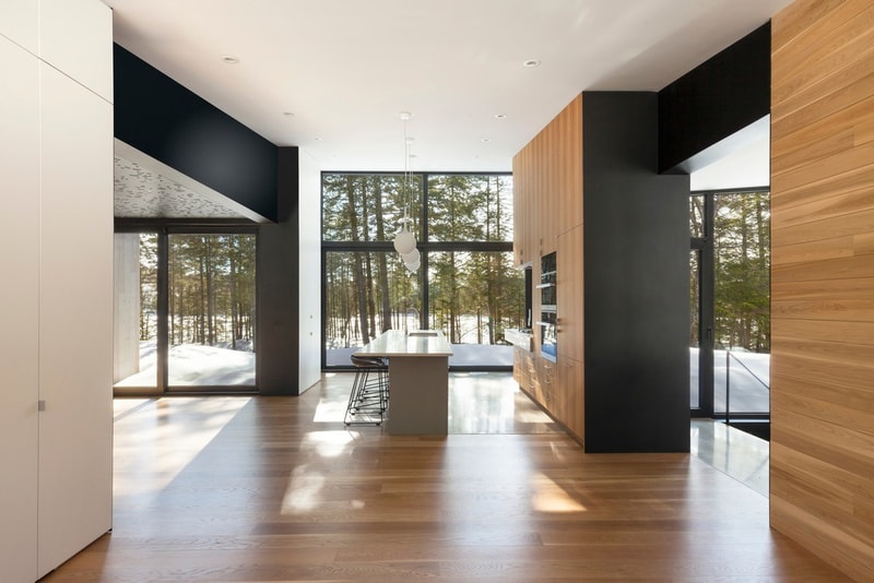 yh2 triptych house architecture wentworth nord canada house info lake information details pics pictures picture Laurentian Mountains image images shots Sylvain Letourneau