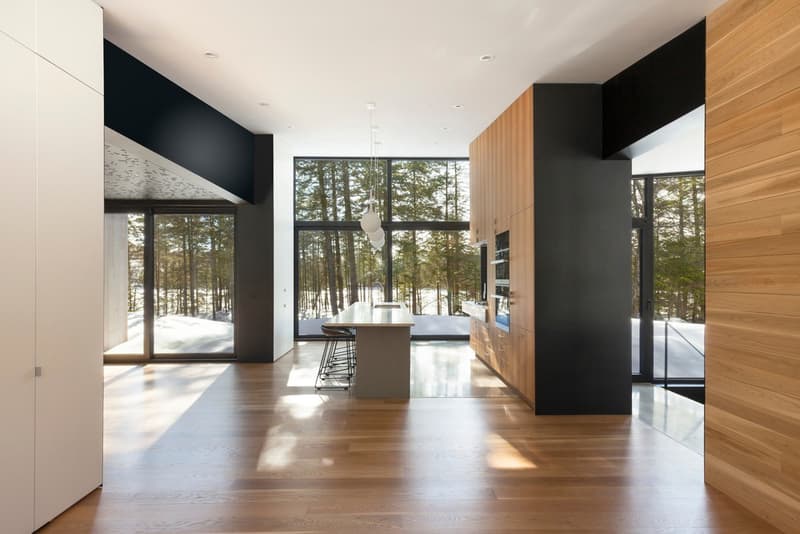 yh2 triptych house architecture wentworth nord canada house info lake information details pics pictures picture Laurentian Mountains image images shots Sylvain Letourneau