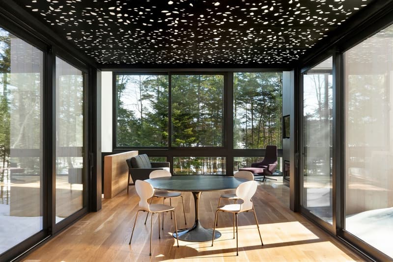 yh2 triptych house architecture wentworth nord canada house info lake information details pics pictures picture Laurentian Mountains image images shots Sylvain Letourneau