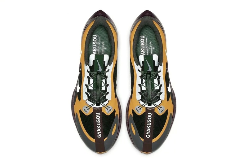 Undercover Gyakusou Nike Zoom Pegasus Turbo Preview Collaboration Kicks Shoes 2019 Spring Summer Jun Takahashi green yellow