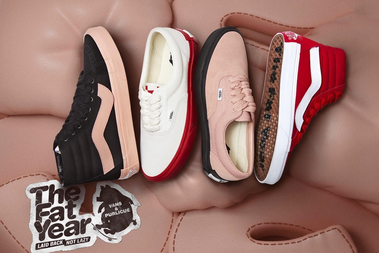 Vans x Purlicue Year of the Pig Collection "the fat year" "laid back, not lazy" chinese new years 2019 release info drop stockist sk8-hi era 