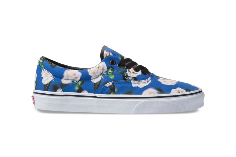 vans romantic floral old skool slip on era 2018 december 2019 fall winter fw18 buy details info price pricing cost black red blue roses shoes sneakers skate
