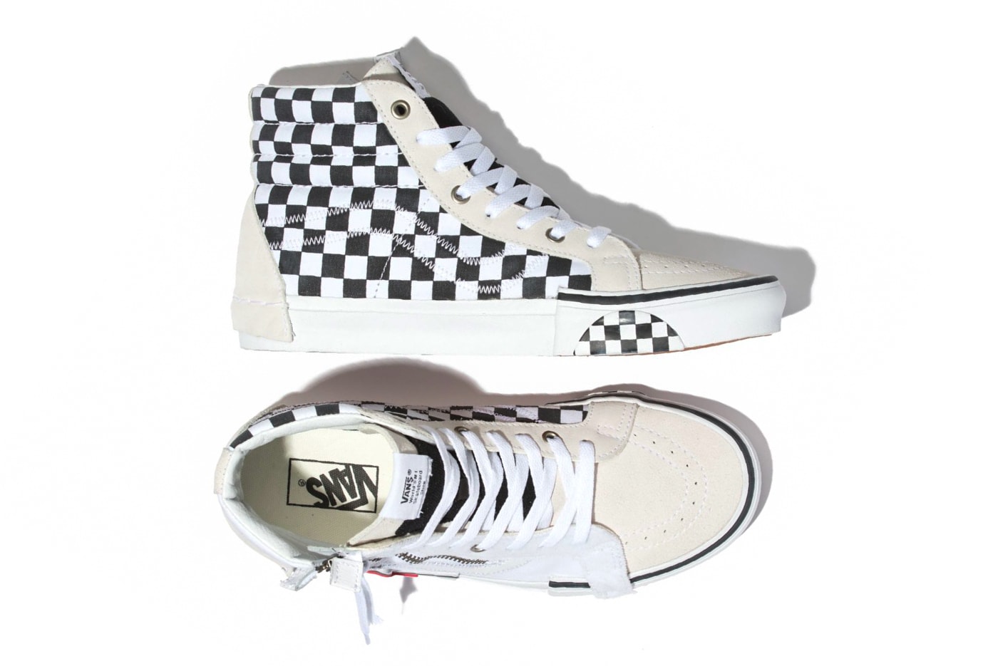 Vans Sk8 Hi Deconstructed White Release Info Date Reissue checkerboard black cap Inside Out