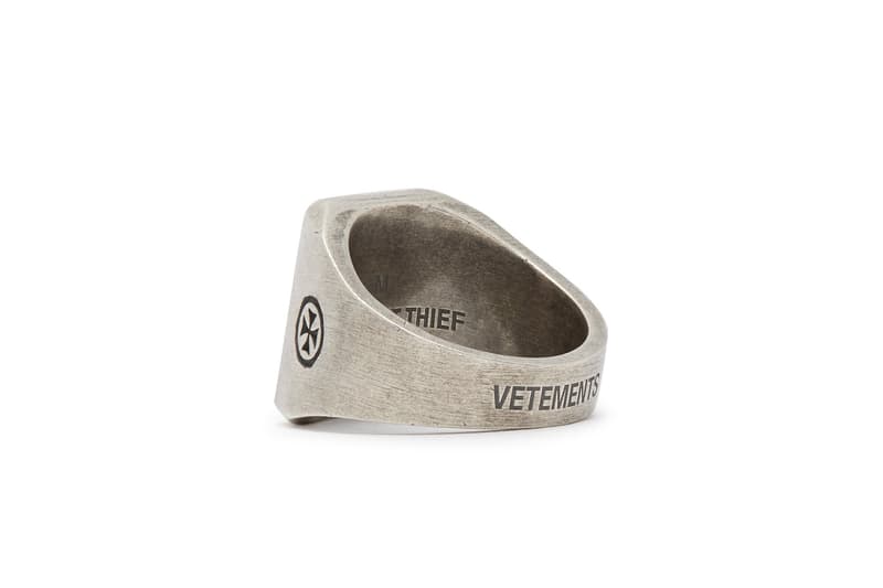 Vetements SS19 Sterling-Silver Accessories rings necklaces silver skulls crosses jewellery 