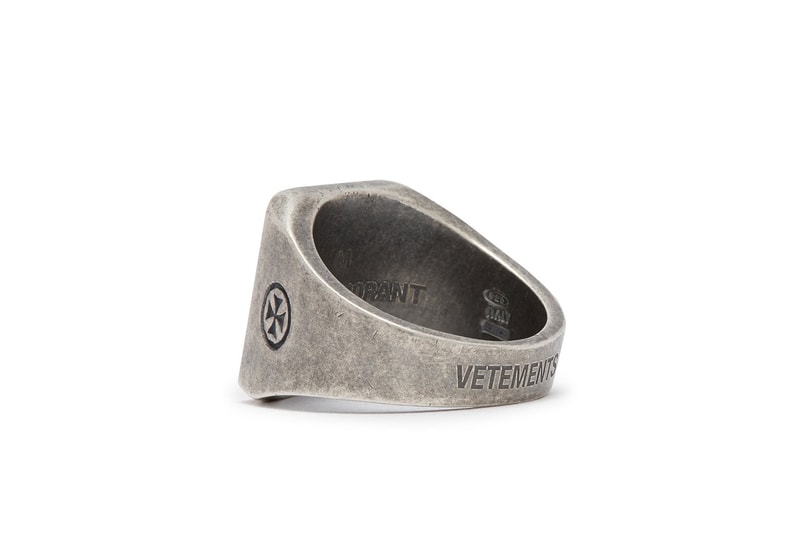 Vetements SS19 Sterling-Silver Accessories rings necklaces silver skulls crosses jewellery 