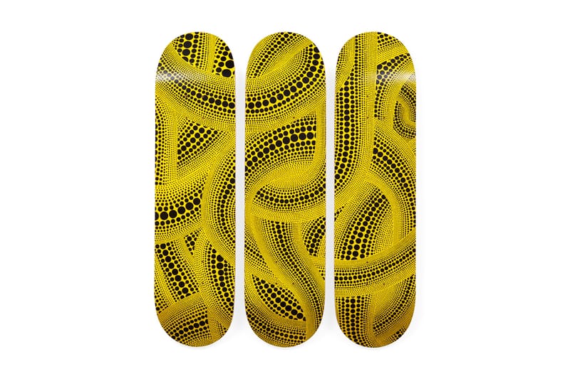 Advent Calendar Day 3: Yayoi Kusama x MoMA Design Store ‘Yellow Trees’ Triptych Skate Decks