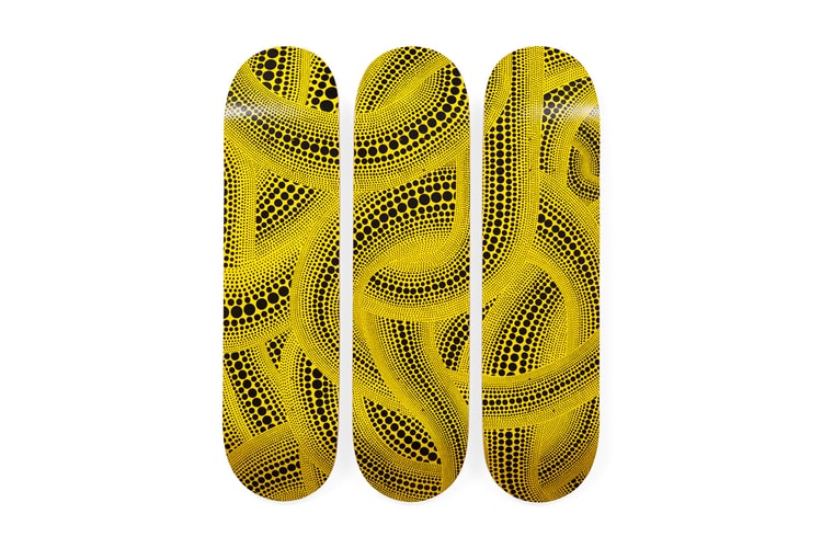 Advent Calendar Day 3: Yayoi Kusama x MoMA Design Store ‘Yellow Trees’ Triptych Skate Decks