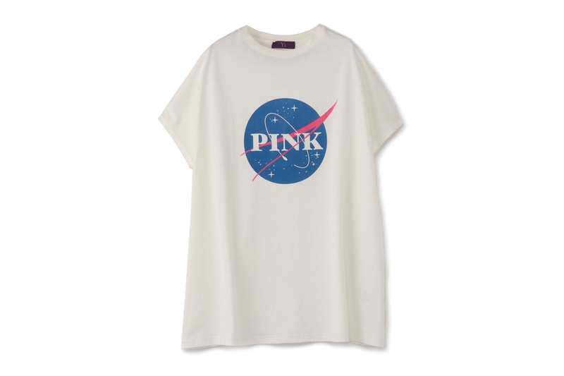 yohji yamamoto pink ys label nasa logo tie dye purple black tee shirt hoodie sweat pants drop release collection womenswear mens print graphic
