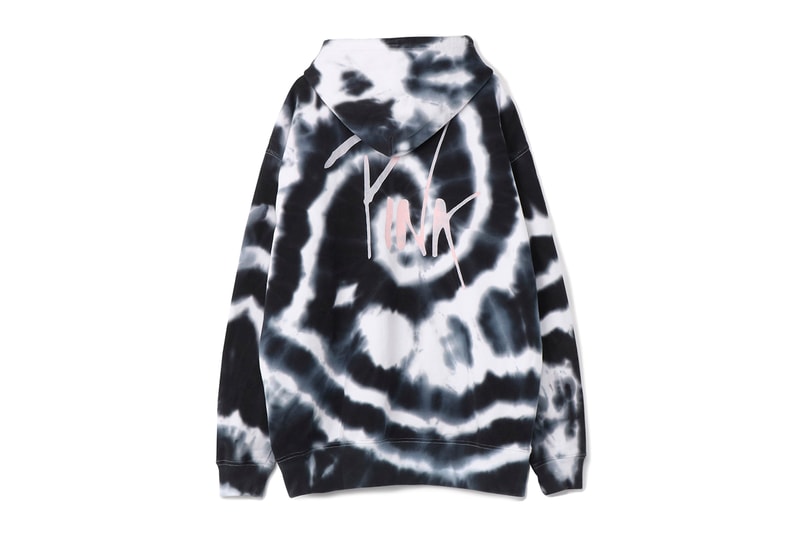 yohji yamamoto pink ys label nasa logo tie dye purple black tee shirt hoodie sweat pants drop release collection womenswear mens print graphic