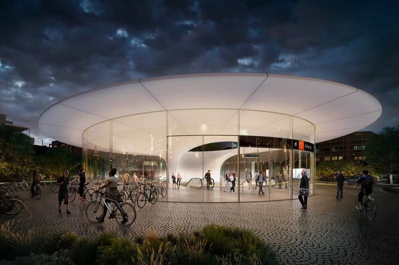 Zaha Hadid Architects Oslo Metro Stations Design a_lab architecture norway Fornebu Senter Fornbuporten stations renderings