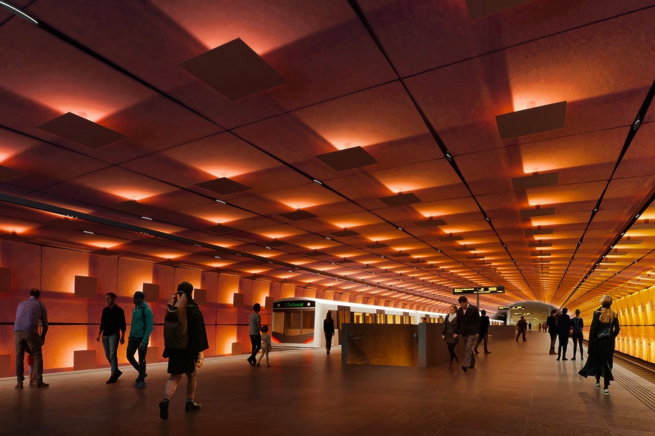 Zaha Hadid Architects Oslo Metro Stations Design a_lab architecture norway Fornebu Senter Fornbuporten stations renderings
