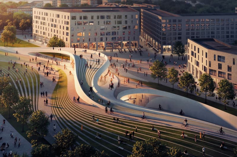 Zaha Hadid Architects Oslo Metro Stations Design a_lab architecture norway Fornebu Senter Fornbuporten stations renderings