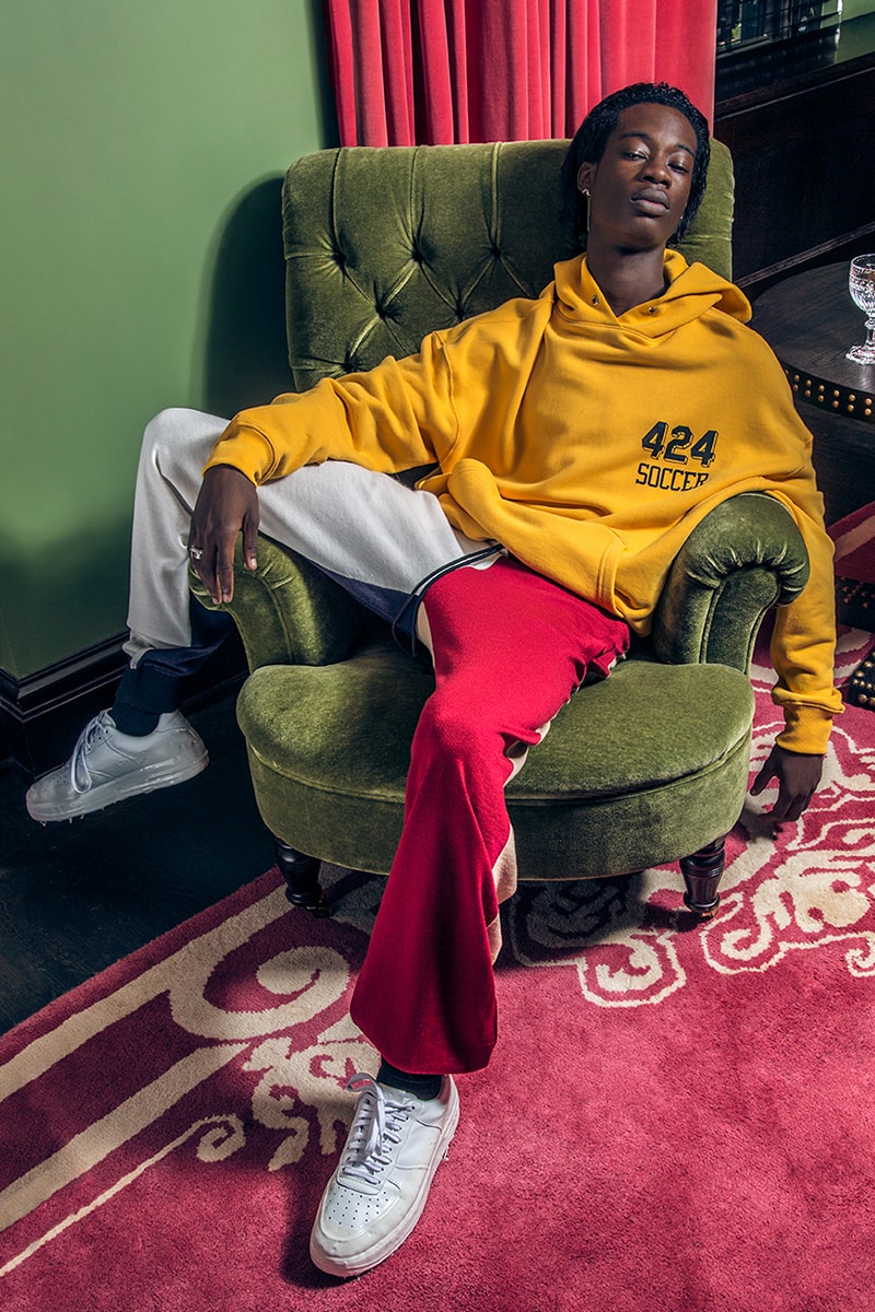 424 Spring Summer 2019 Collection Lookbook guillermo andrade Fairfax FOURTWOFOUR Jacket hoodie Jeans Denim 