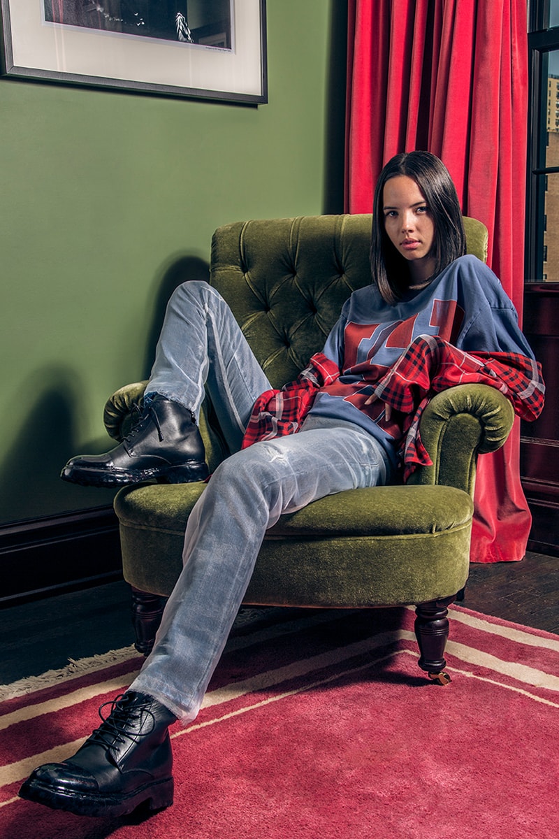 424 Spring Summer 2019 Collection Lookbook guillermo andrade Fairfax FOURTWOFOUR Jacket hoodie Jeans Denim 