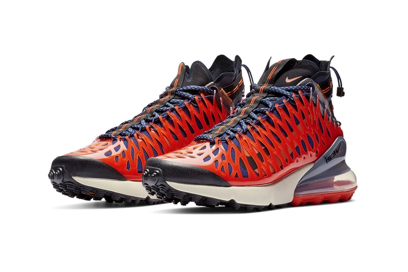 ISPA Air Max 270 SP SOE Nike Blue Void Terra Orange Cage Frame Technical Kiko Kostadinov ASICS Details Release Date Closer Look First Look US11