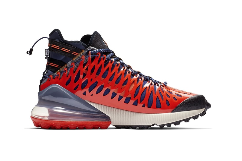 ISPA Air Max 270 SP SOE Nike Blue Void Terra Orange Cage Frame Technical Kiko Kostadinov ASICS Details Release Date Closer Look First Look US11