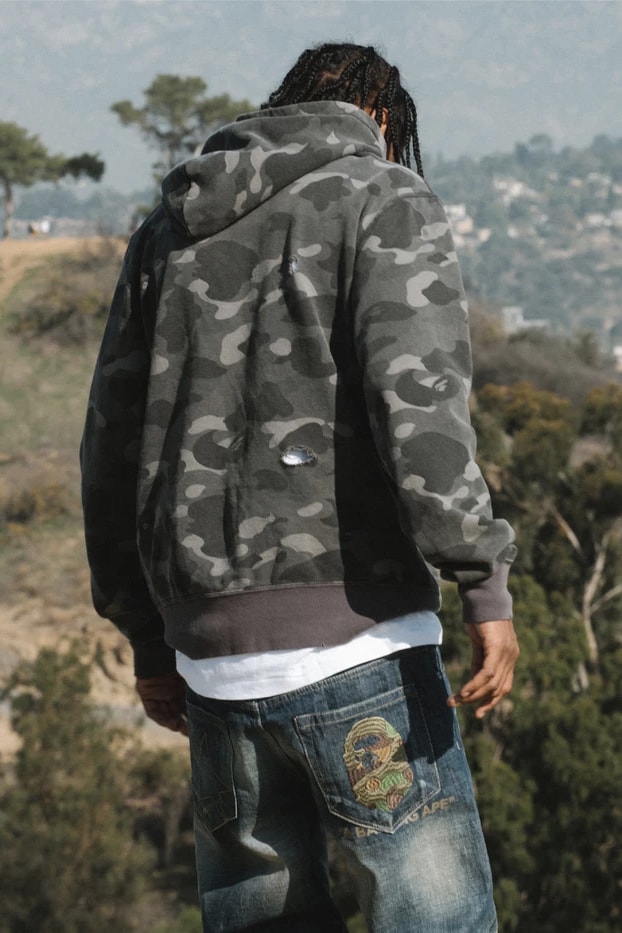 A Bathing Ape Release Vintage Denim Collection Featuring Shark Motifs and Ape Heads 