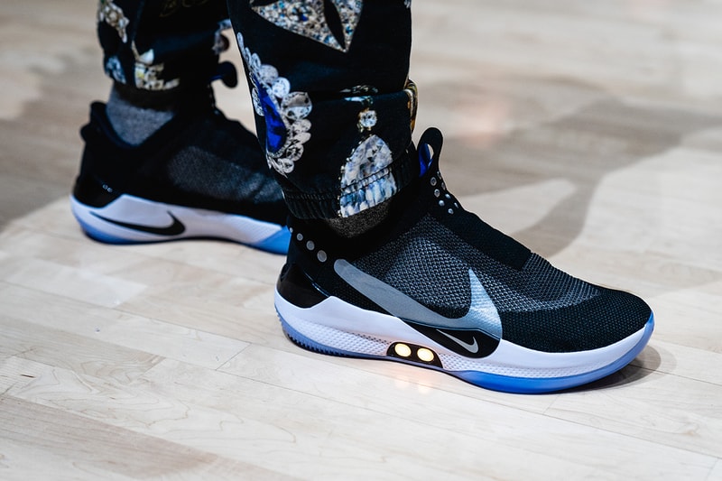 inside nike adapt bb reveal 2019 january footwear nike basketball jayson tatum eric avar wear test on foot event new york city feet model closer look