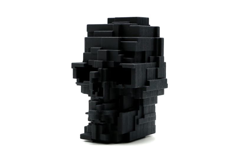 adam lister unique board skull sculpture