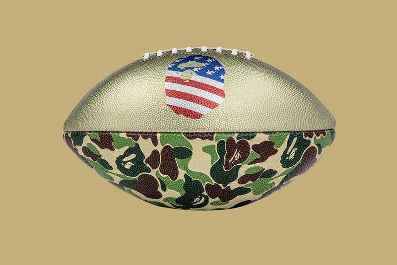 bape adidas a bathing ape football footwear sports fashion equipment 2019 february super bowl 53 liii clothing apparel hoodie jersey gloves helmet ball compress tights sleeve sleeves leg arm elbow black green brown camo camouflage shark