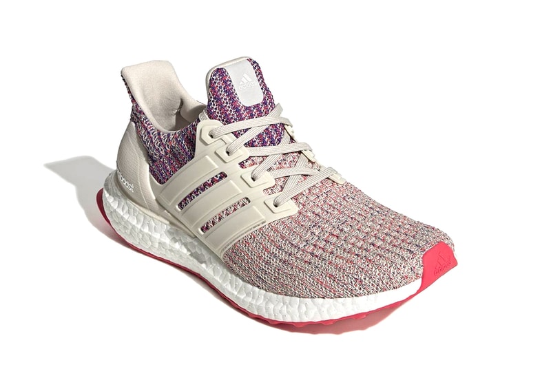 adidas UltraBoost 4.0 Receives Multi-Colored Makeover drop release date info price images red purple sportswear footwear knit three stripes