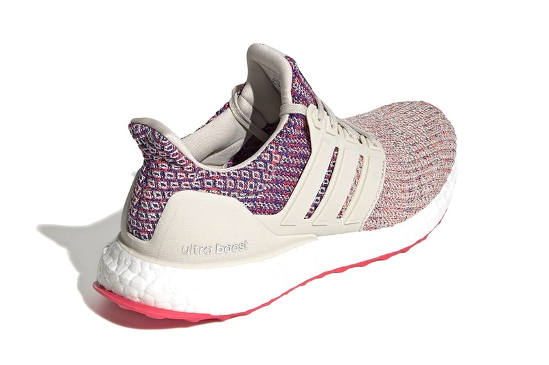 adidas UltraBoost 4.0 Receives Multi-Colored Makeover drop release date info price images red purple sportswear footwear knit three stripes