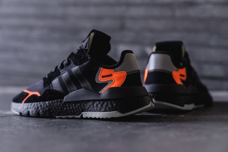 tension background At first adidas Nite Jogger Core Black/Orange 2019 Info | HYPEBEAST