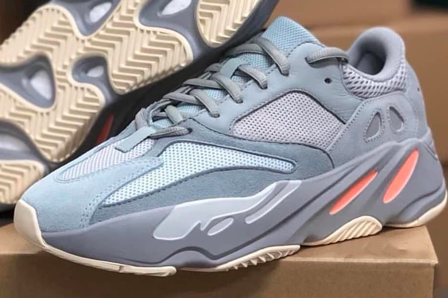 adidas YEEZY BOOST 700 Inertia Another Look steel blue peach off white Kanye West Box Real