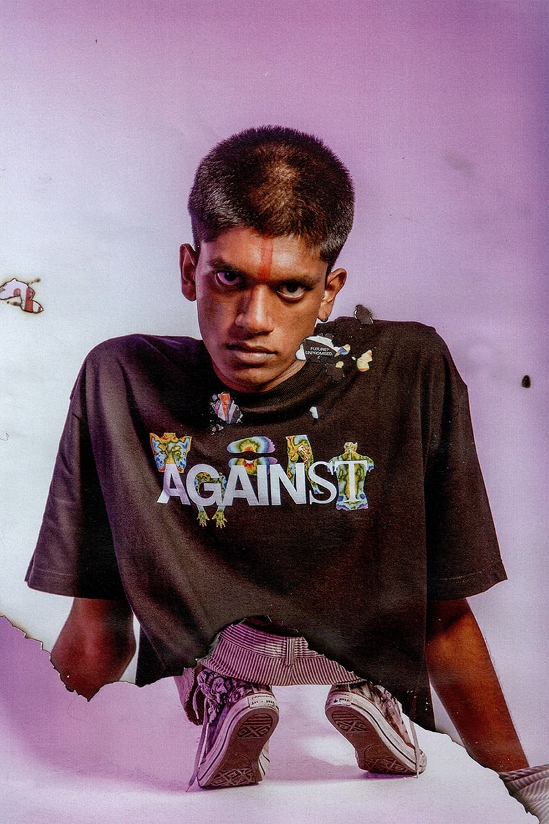 AGAINST LAB.'s SS19 'UNPROMISED' Collection Channels Misfortune and Mishap spring/summer 2019 menswear streetwear paisley tracksuit graphic tee