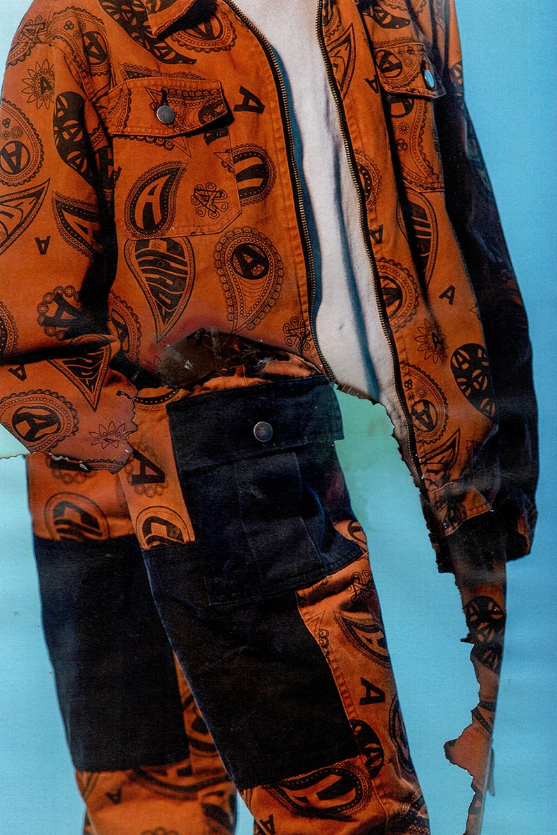 AGAINST LAB.'s SS19 'UNPROMISED' Collection Channels Misfortune and Mishap spring/summer 2019 menswear streetwear paisley tracksuit graphic tee