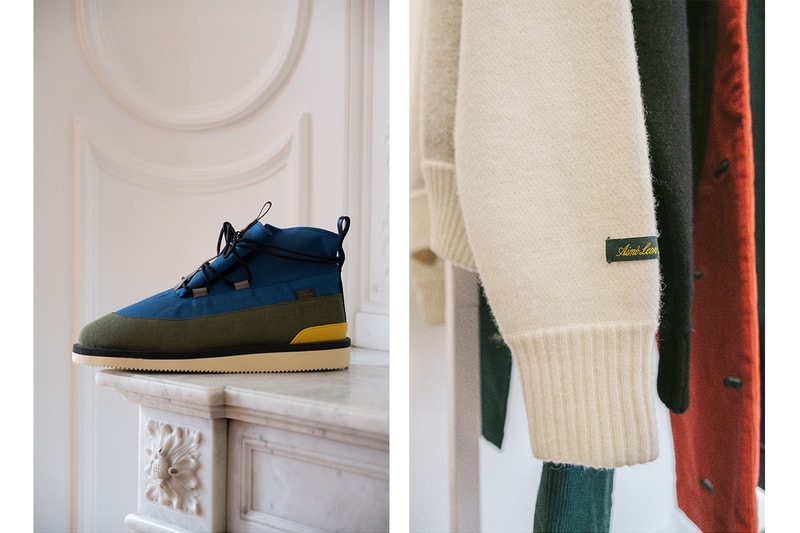 Aimé Leon Dore Fall/Winter 2019 Preview collection outerwear staples suicoke pins cardigan sweater corduroy houndstooth beanies fleece camouflage shirting trousers 