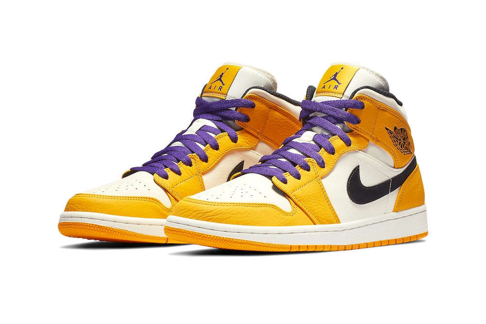 Air Jordan 1 Mid Lakers Colorway Release Hypebeast