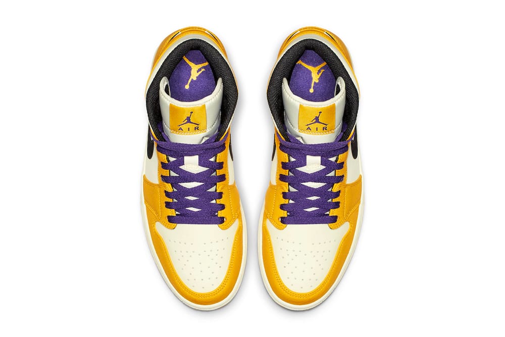 Air Jordan 1 Mid Lakers Colorway 