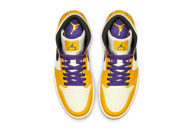 Air Jordan 1 Mid Lakers Colorway Release