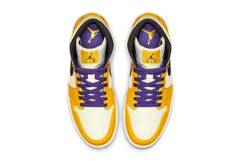 Air Jordan 1 Mid Lakers Colorway Release Hypebeast