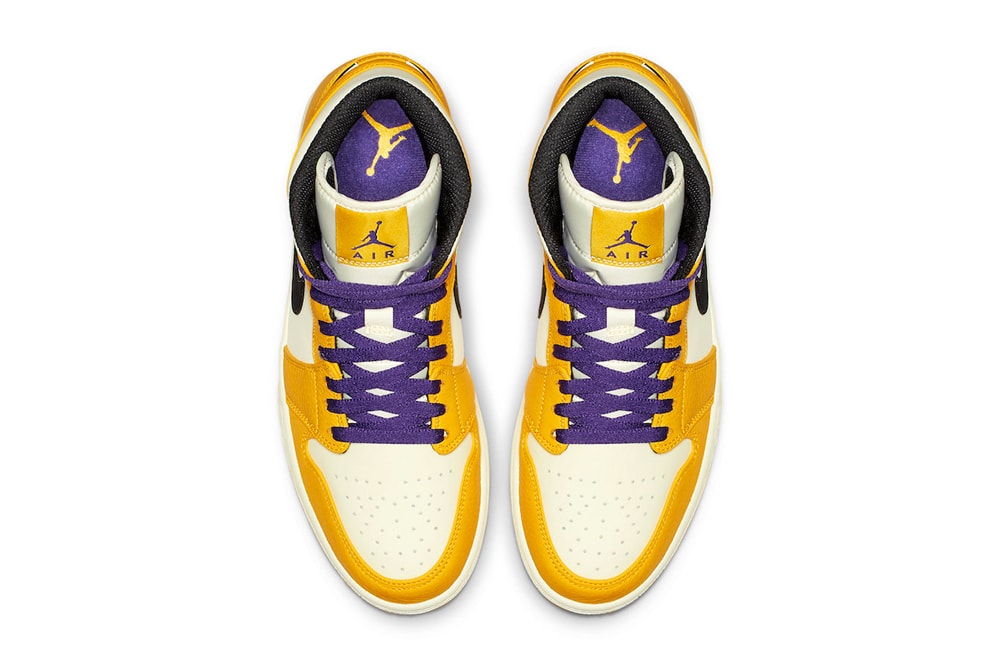 Air Jordan 1 Mid Lakers Colorway Release Hypebeast