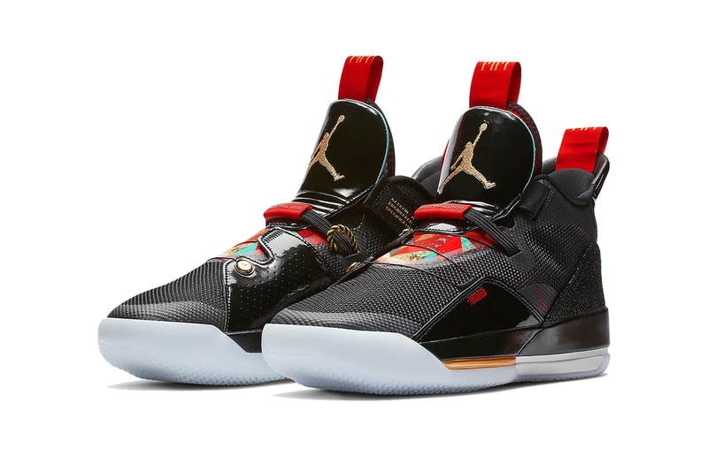 air jordan 33 chinese new year 2019 january footwear jordan brand clean look black red gold year of the pig