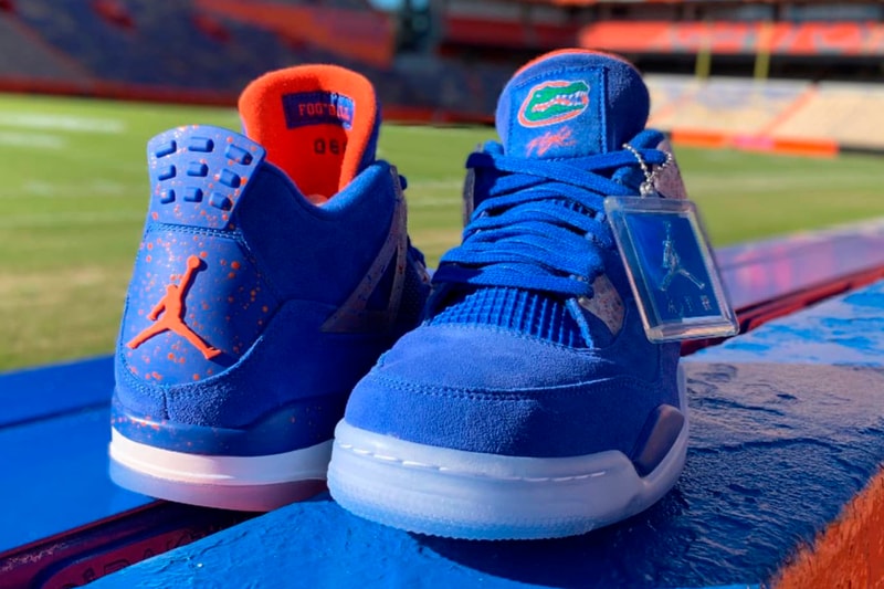 Air Jordan 4 Florida Gators PE closer look football america jordan brand