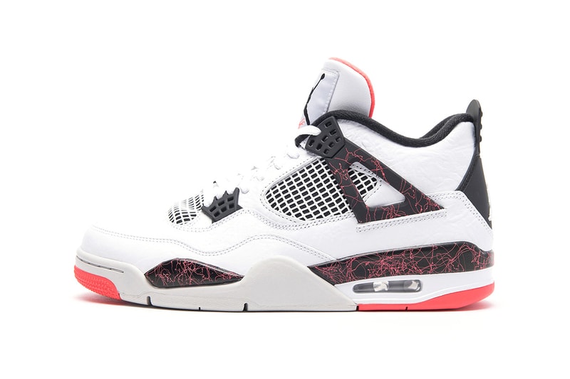 Air Jordan 4 Retro "Bright Crimson" Release Info stockist price pricing drop date White/Black-Bright Crimson-Pale Citron march 2