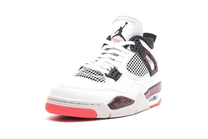 Air Jordan 4 Retro "Bright Crimson" Release Info stockist price pricing drop date White/Black-Bright Crimson-Pale Citron march 2