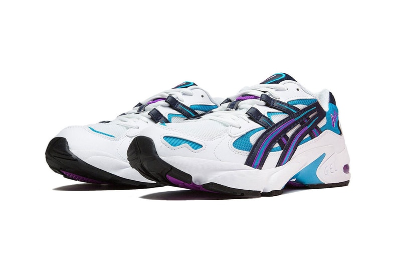 asics gel kayano 5 og sneaker teal purple white release