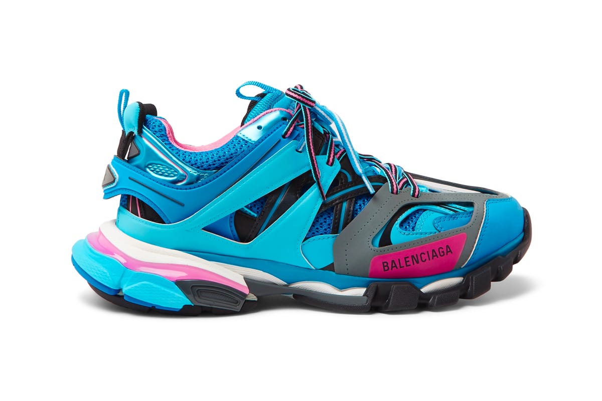 blue balenciaga track shoes