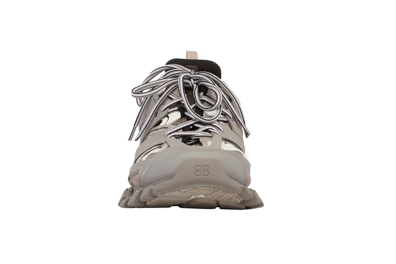 balenciaga track trainer sneaker grey white available now 2019 january footwear