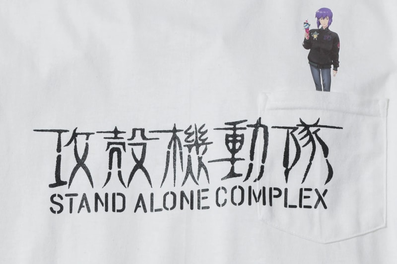ICECREAM Billionaire Boys Club Ghost in the Shell Stand Alone Complex Capsule Anime white black blue t shirt hoodie coach jacket