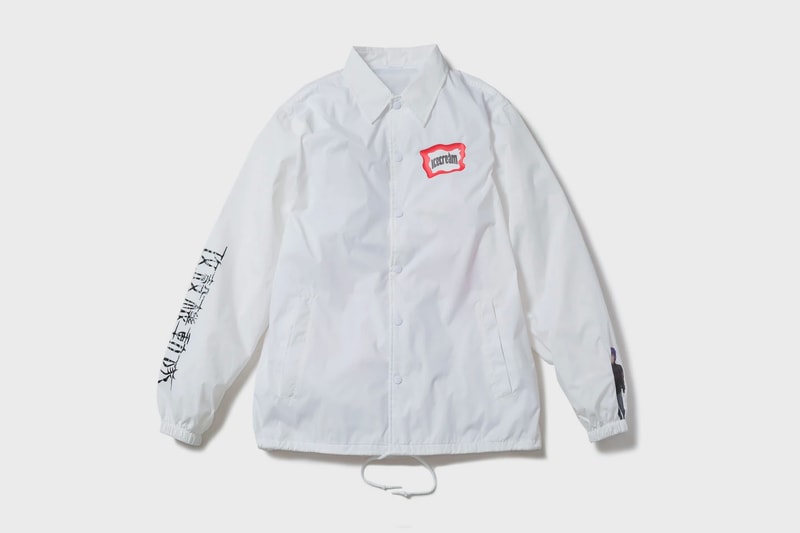 ICECREAM Billionaire Boys Club Ghost in the Shell Stand Alone Complex Capsule Anime white black blue t shirt hoodie coach jacket