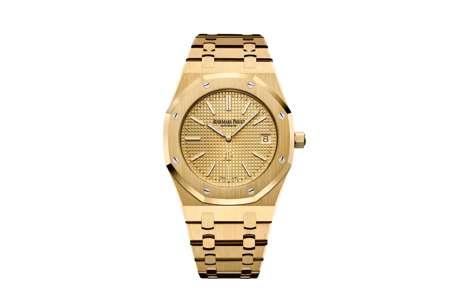 Bruno Mars Hooligans Gold Audemars Piguet Extra Thin Jumbo Royal Oak Gift gold watches swiss made luxury premium gerald genta